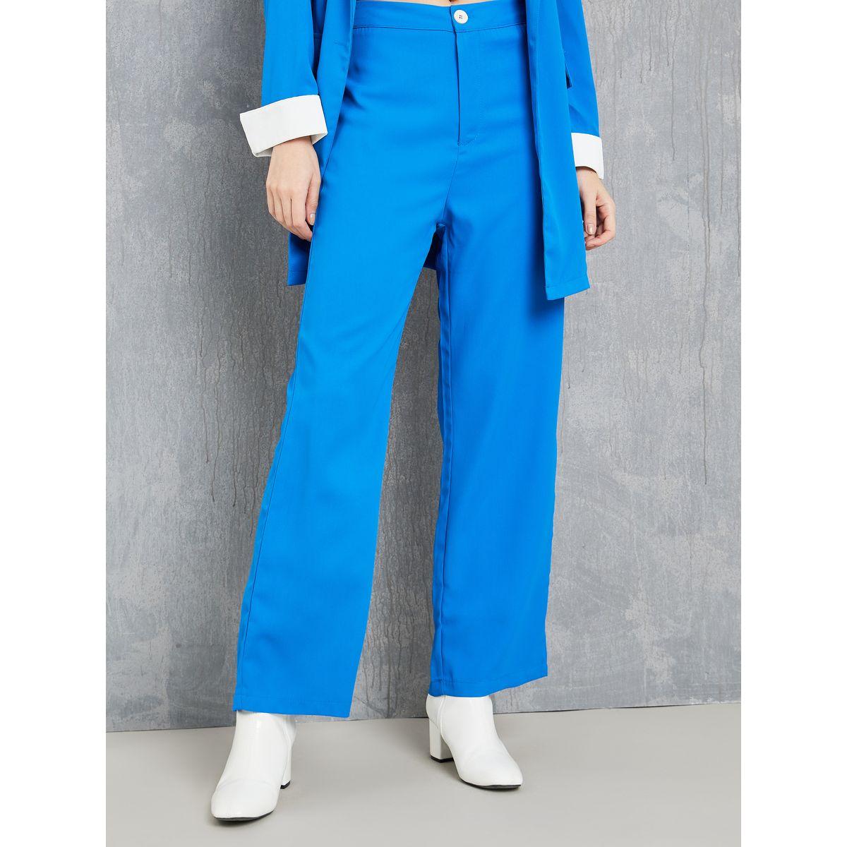 Styli Cuff Contrast Detail Longline Blazer & Trouser Co-Ords-women-clothing-coordsets-image-4