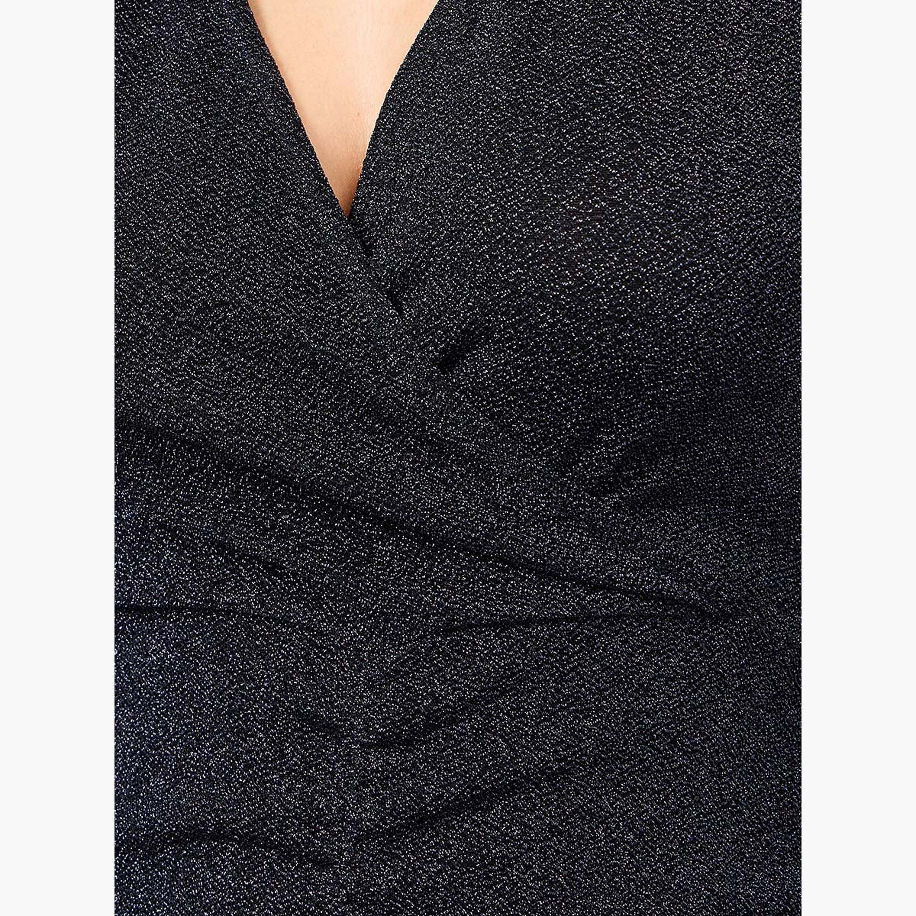 Styli Ruched Front Glitter Look Sheath Mini Dress-women-clothing-dresses-image-3