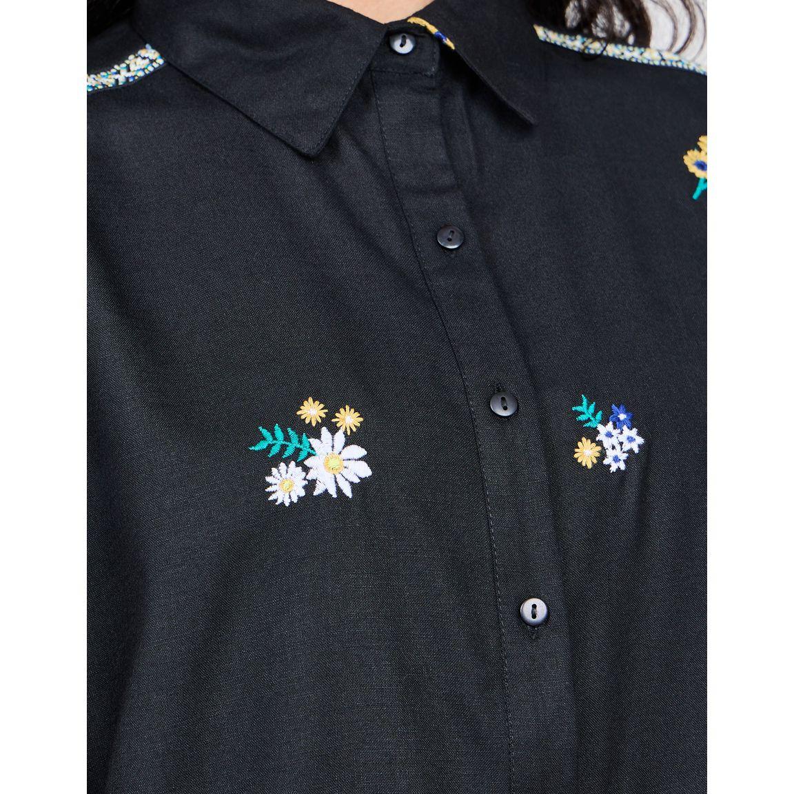 Styli Limited All Over Floral Embroidered Shirt & Flared Pants Co-Ord-women-clothing-coordsets-image-4