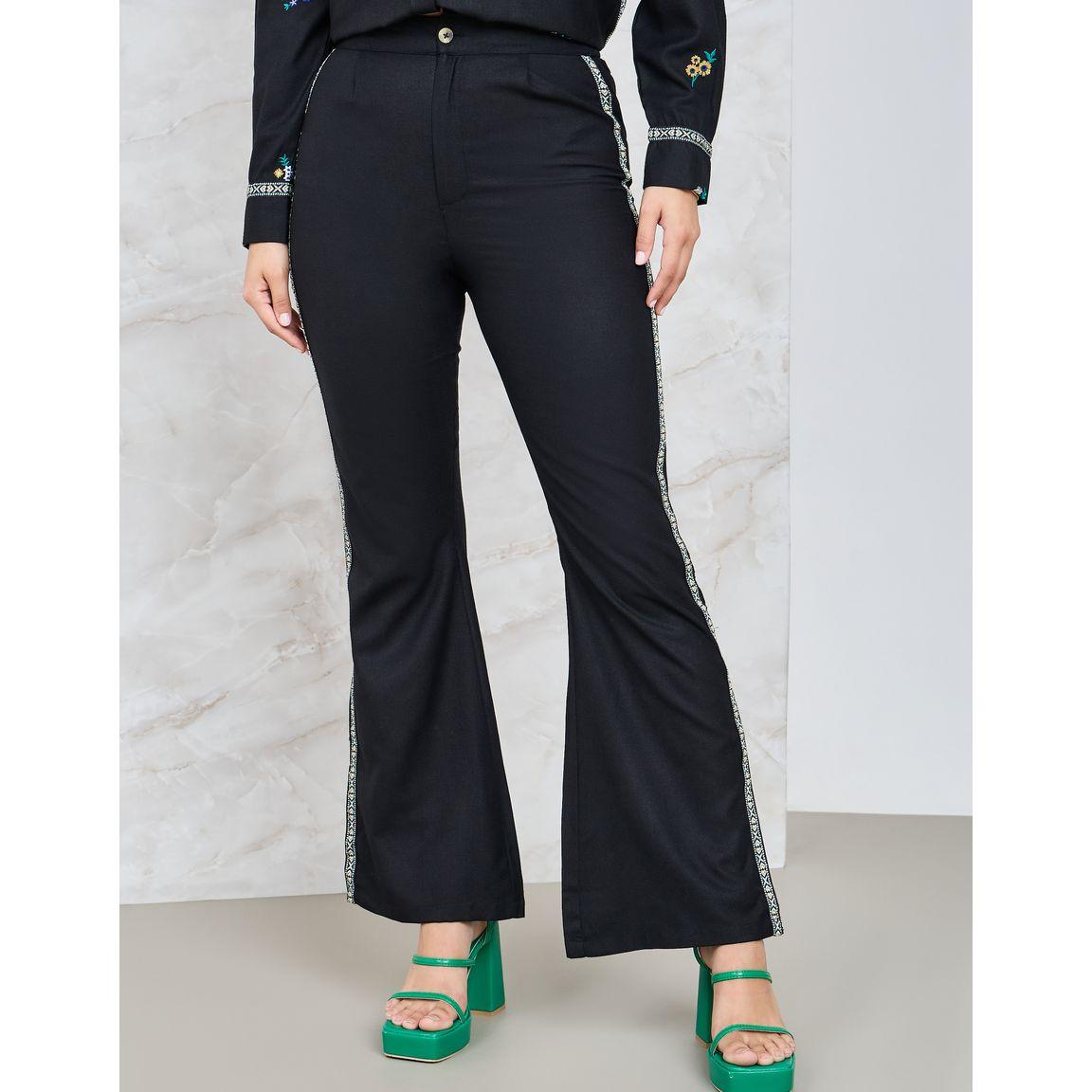 Styli Limited All Over Floral Embroidered Shirt & Flared Pants Co-Ord-women-clothing-coordsets-image-6