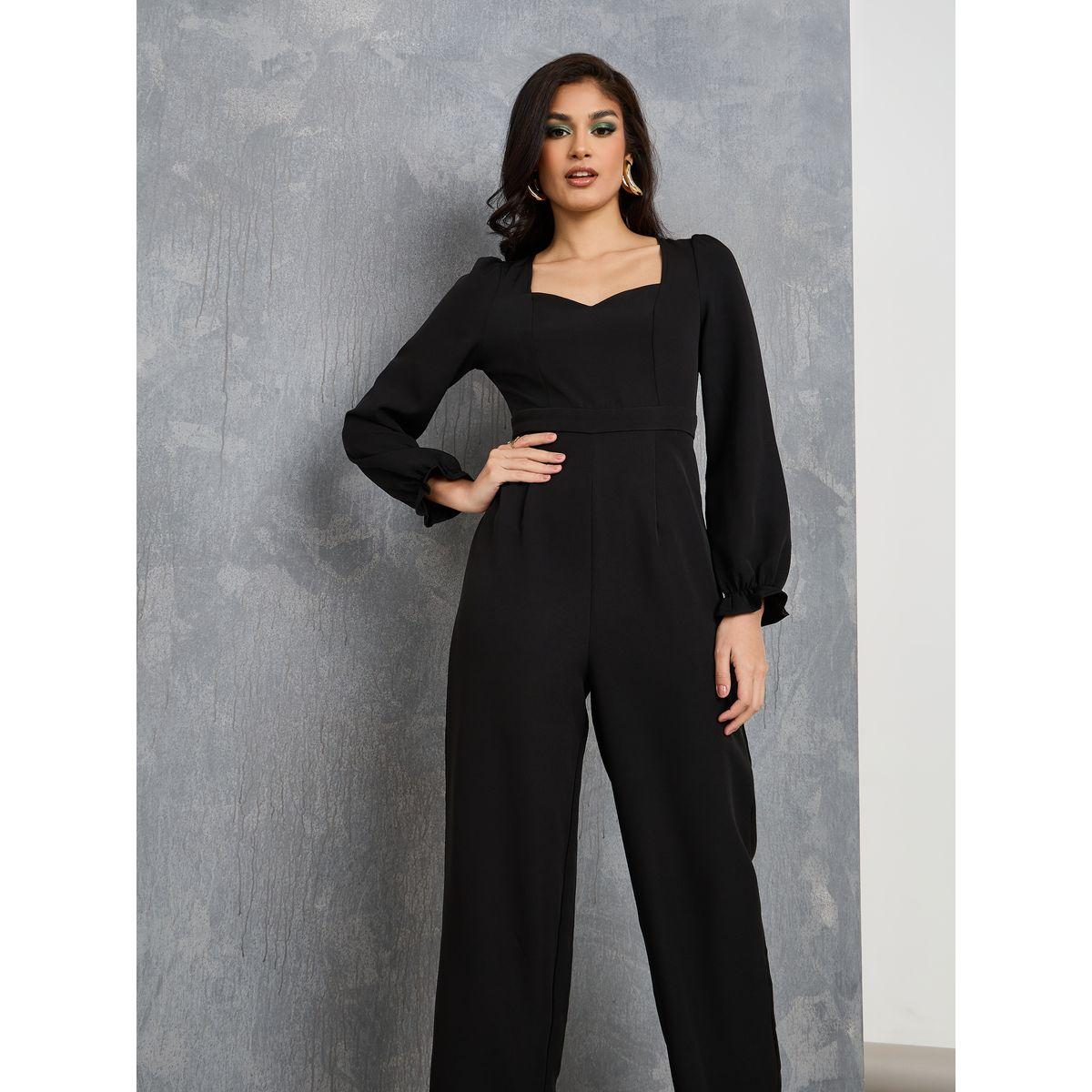 Styli Sweetheart Neck Jumpsuit With Tie Up Back Detail-women-clothing-jumpsuits-image-2