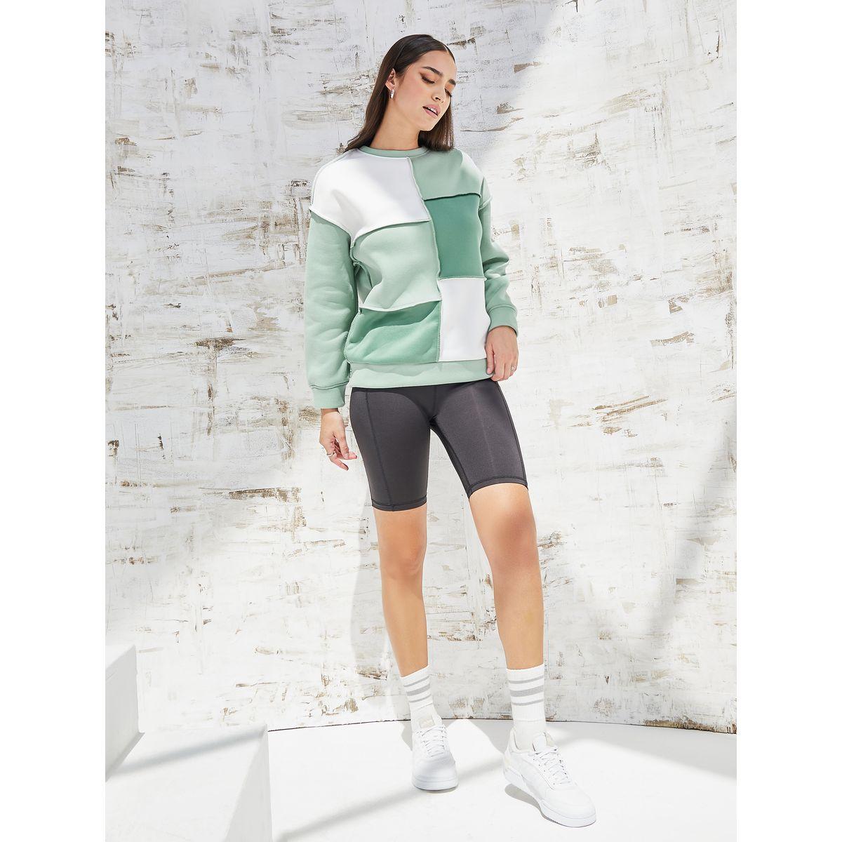Styli Elevate Oversized Colorblock Seam Drop Shoulder Sweatshirt-women-winterwear-hoodiesandsweatshirts-sweatshirts-image-2