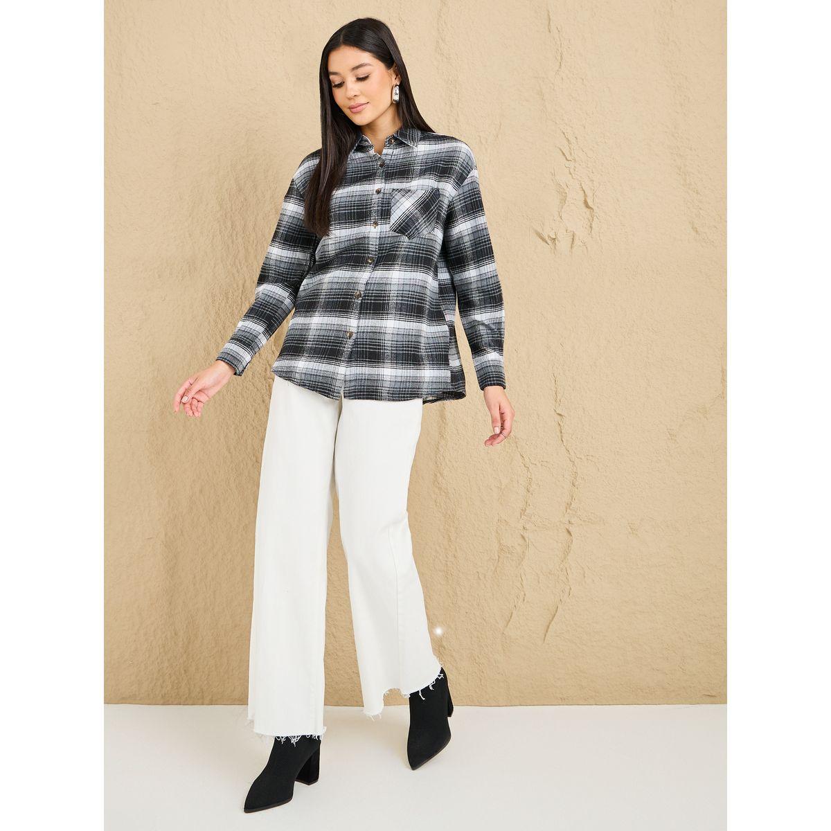 شاكيت كاروهات بجيب على الصدر-women-clothing-shirtsandblouses-shirts-image-2