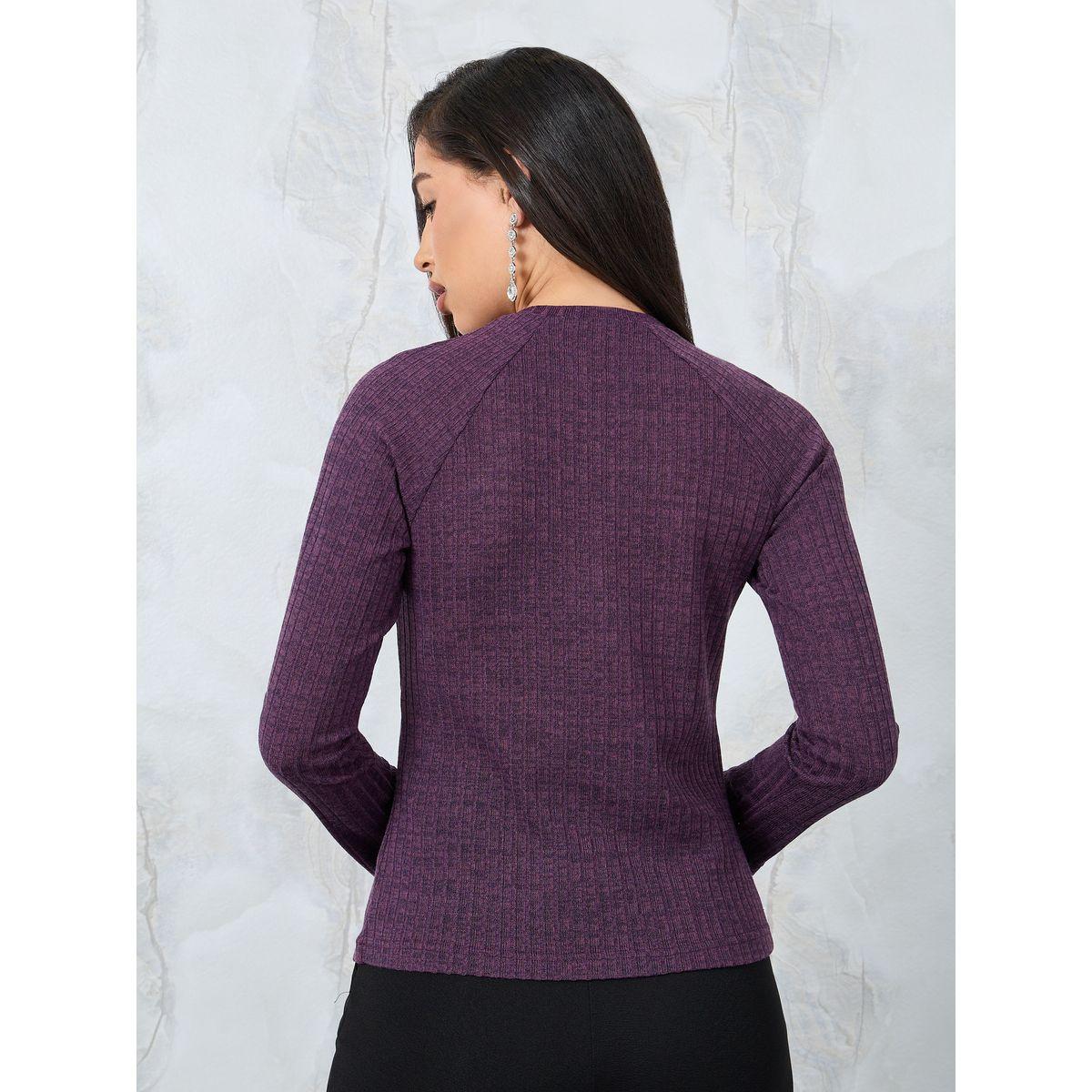 Styli Cut-Out & Corsage Detail Fitted Knit Top-women-clothing-shirtsandblouses-blouses-image-5