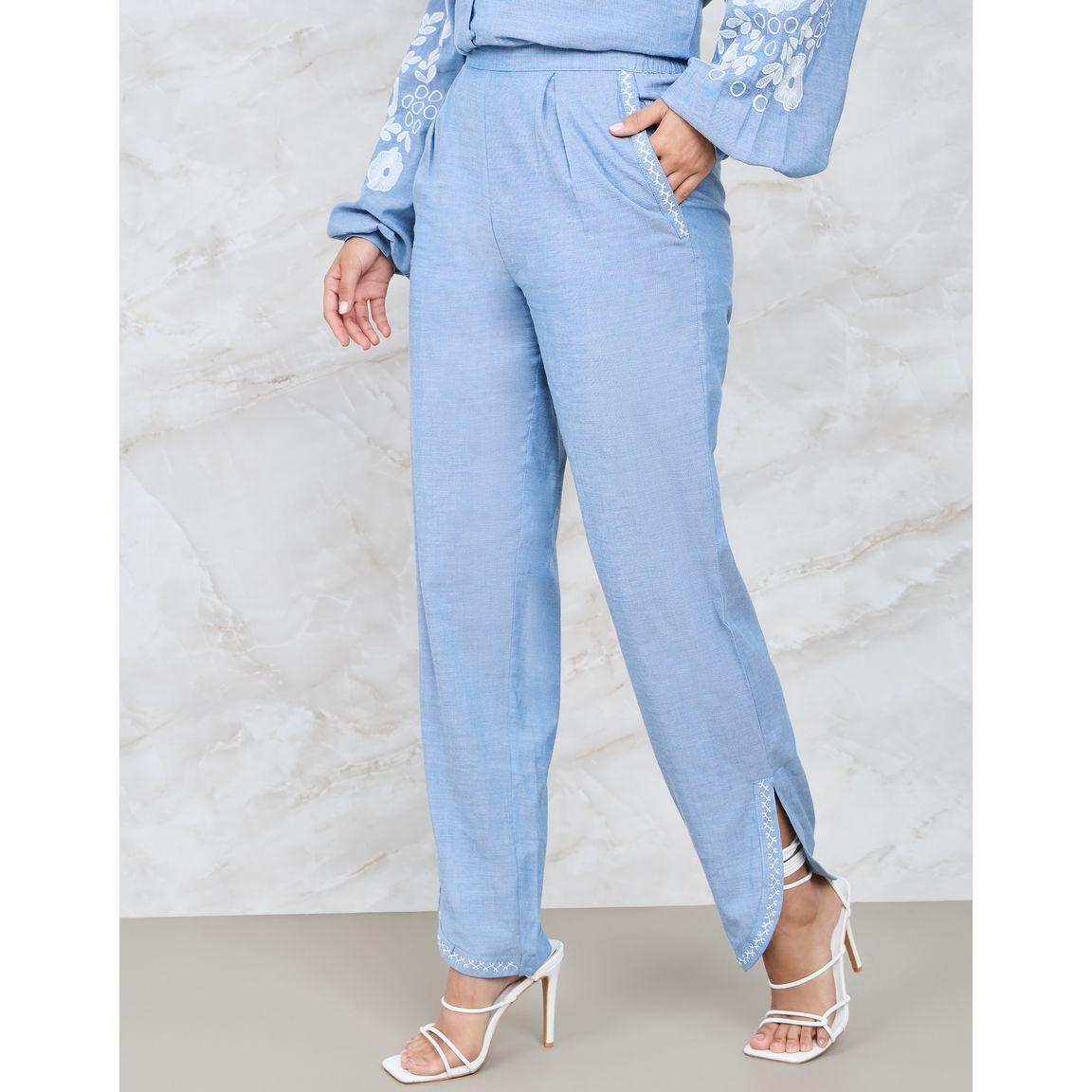 Styli Limited Floral Embroidered Sleeve Button Front Shirt & Pants Co-Ord-women-clothing-coordsets-image-5