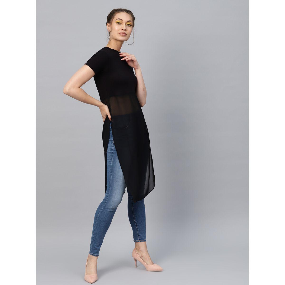 Sassafras X Styli Sheer Side Slit Longline Top-women-clothing-shirtsandblouses-blouses-image-4