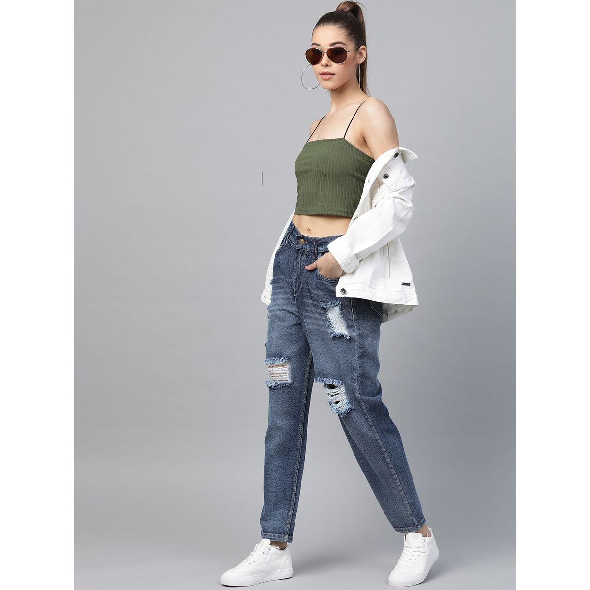 Sassafras X Styli Mid Rise Distress Slim Fit Jeans-women-clothing-bottoms-jeans-image-4