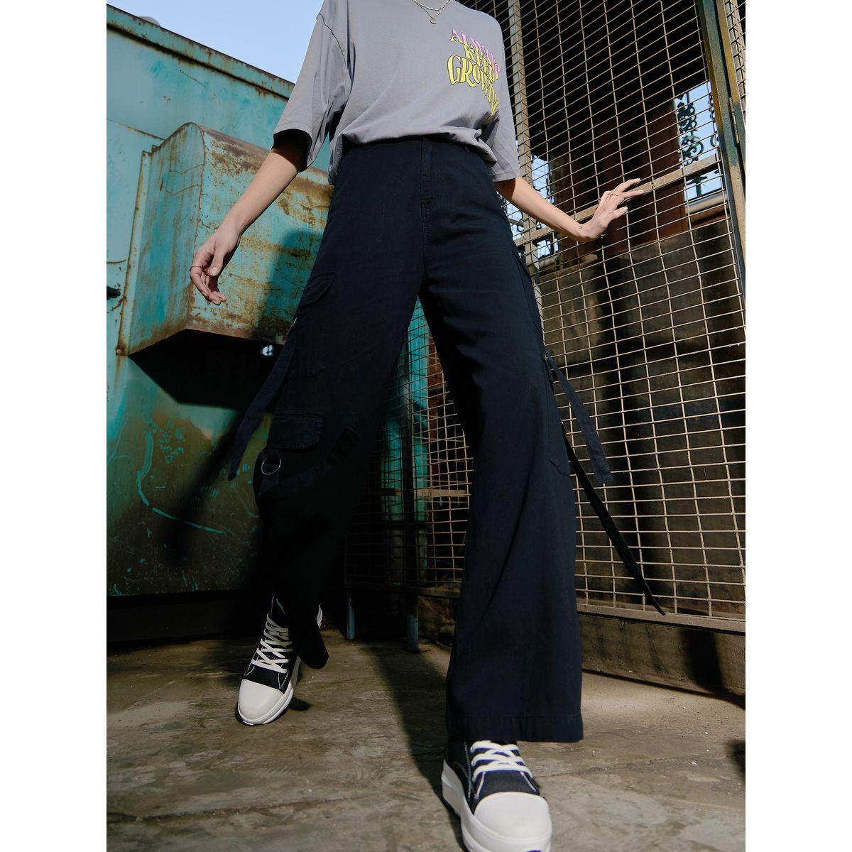 Sassafras X Styli Straight Leg Tencel Cargo Pants-women-clothing-bottoms-trousers-image-2
