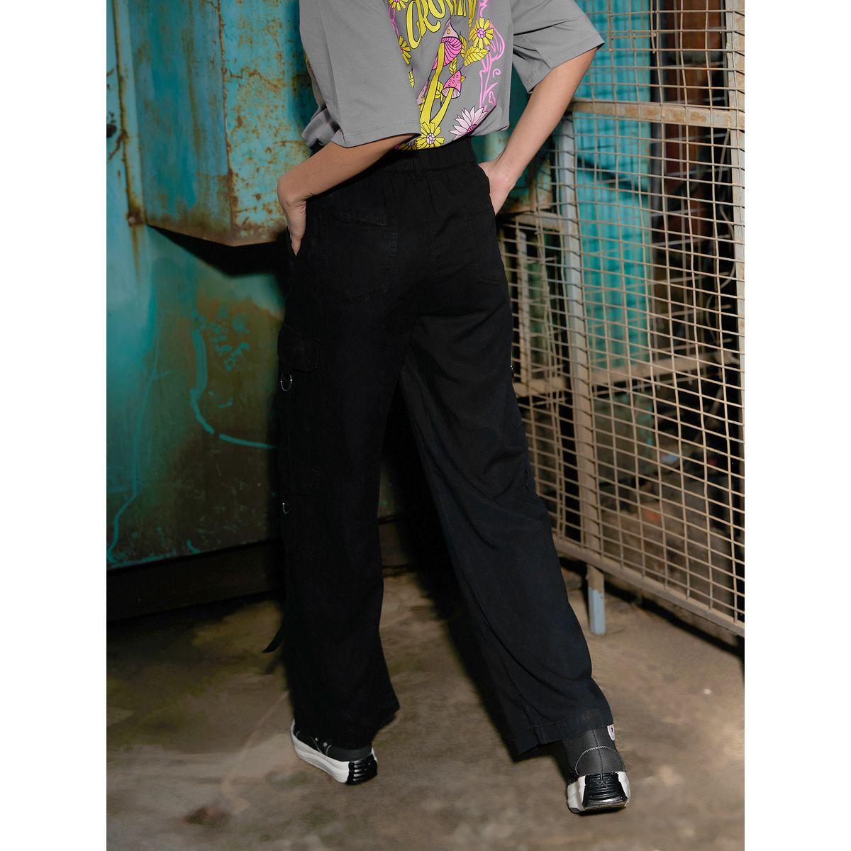 بنطال كارجو بقصة مستقيمة ساسافراس × ستايلي-women-clothing-bottoms-trousers-image-6