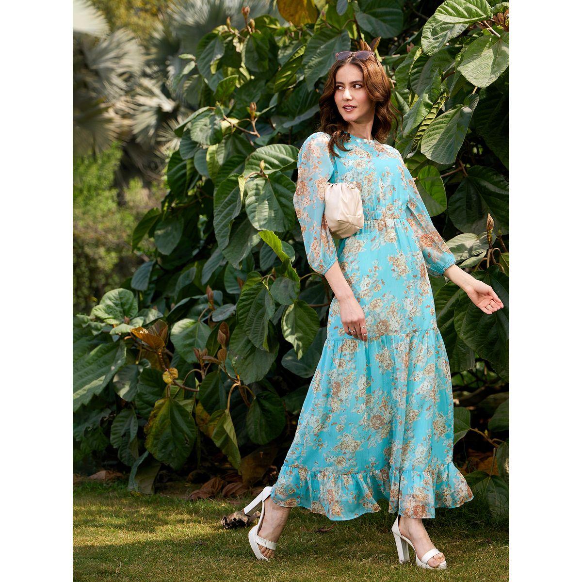 Sassafras X Styli Floral A-Line Waist Cut Out Maxi Dress-women-clothing-dresses-image-1
