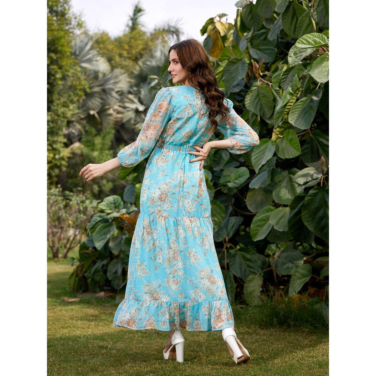 Sassafras X Styli Floral A-Line Waist Cut Out Maxi Dress-women-clothing-dresses-image-2