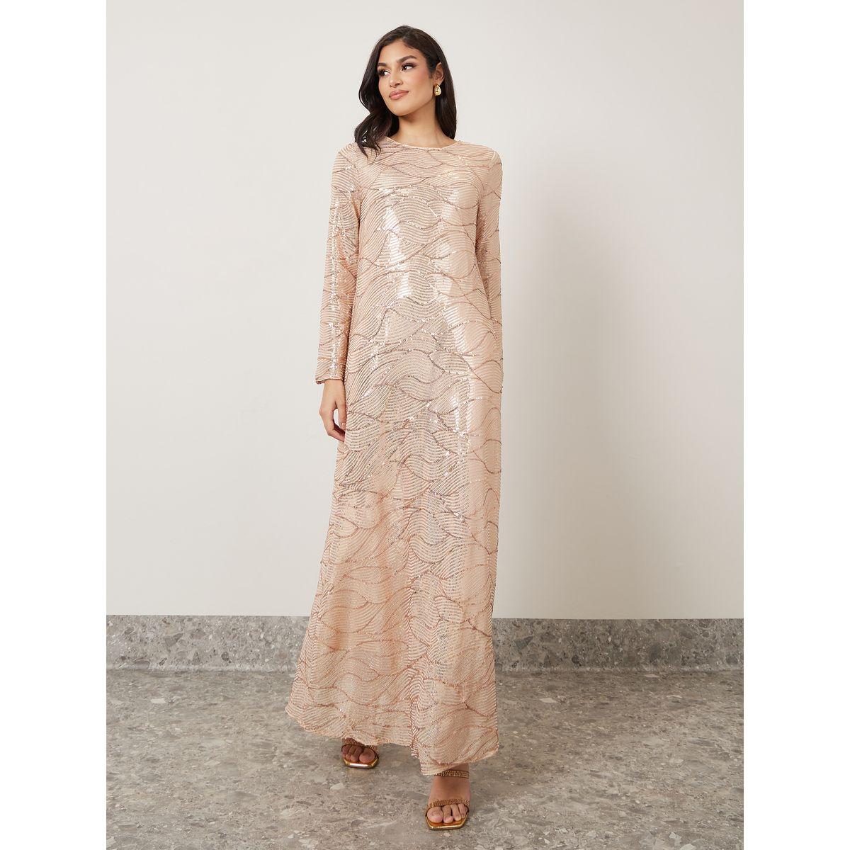 جلابية كاجوال مزينة بالترتر-women-arabicclothing-jalabiyas-image-1