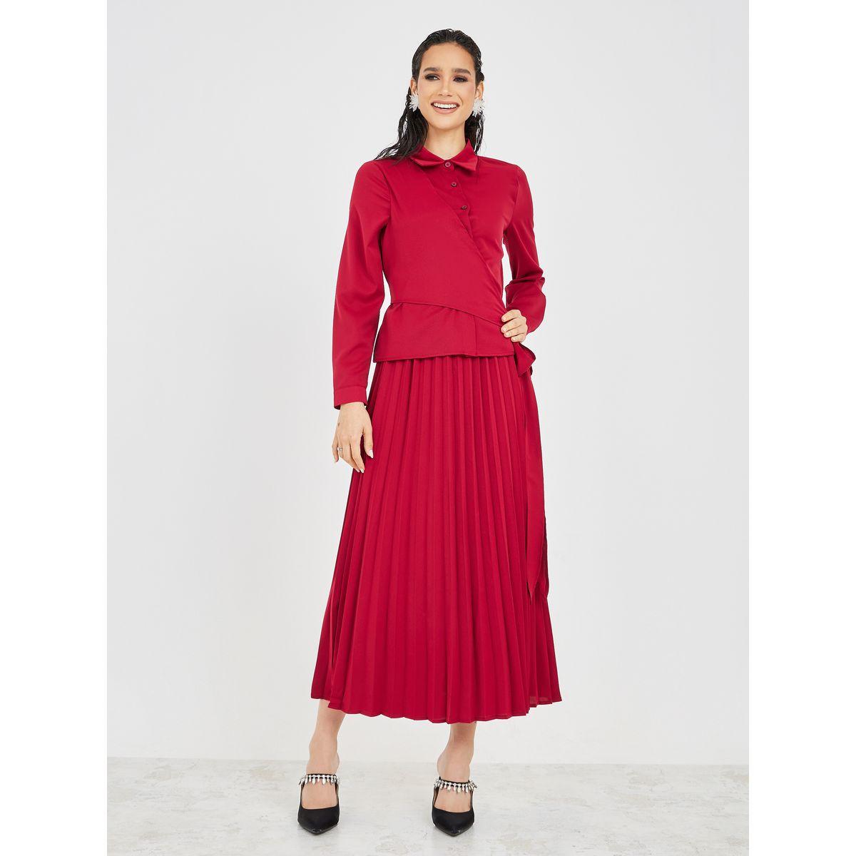 طقم منسق من ( تنورة + بلوزة )-women-clothing-coordsets-image-1