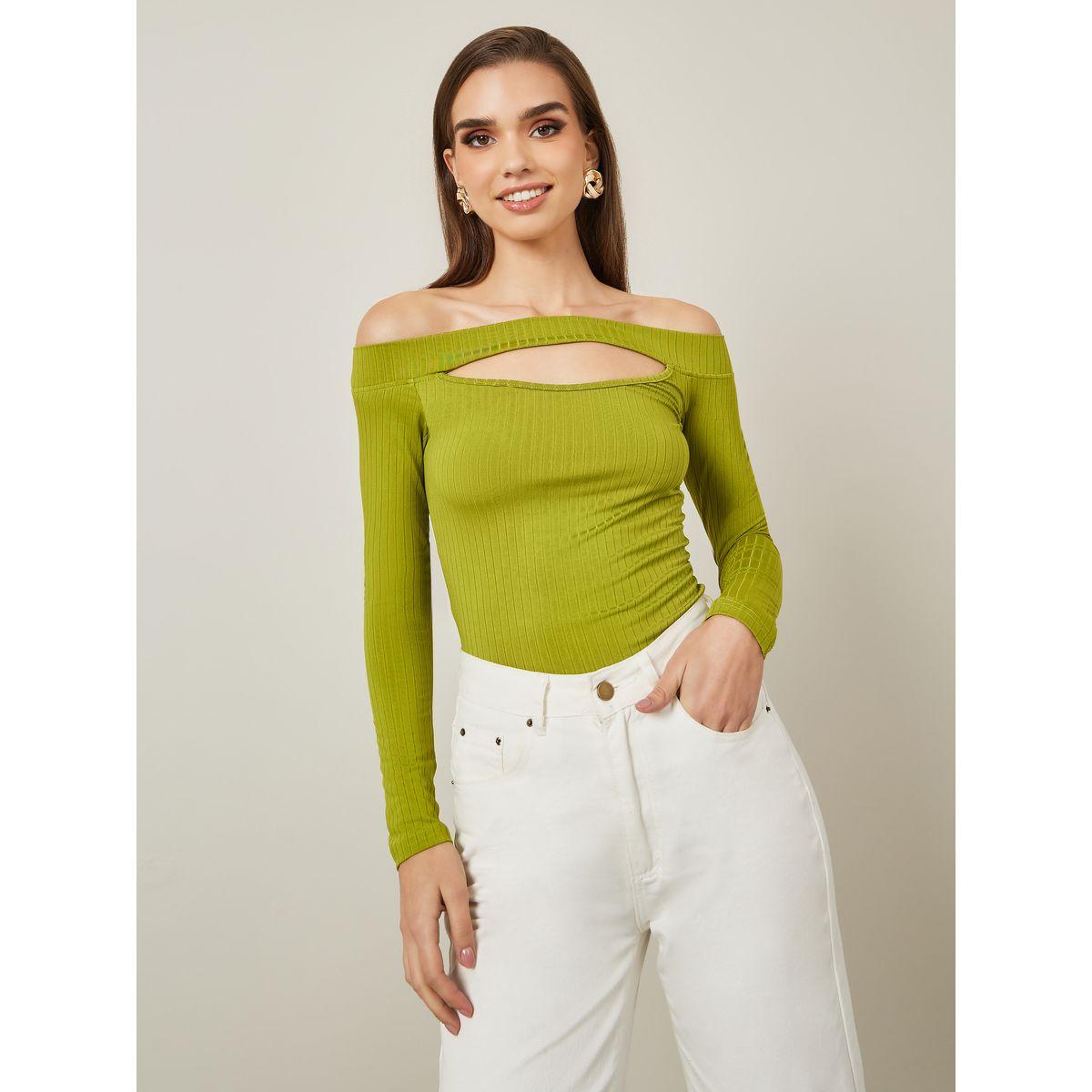 بلوزة بياقة غير متماثلة الطول-women-clothing-shirtsandblouses-blouses-image-1