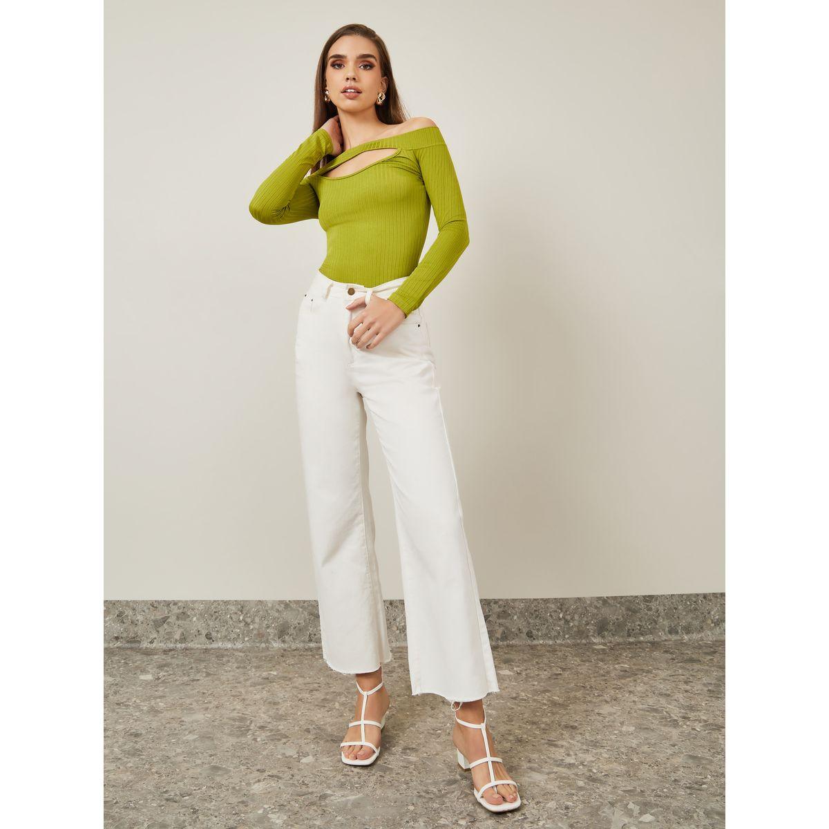 Styli Wide Ribbed Asymmetric Cut-Out Neck Fitted Knit Top-women-clothing-shirtsandblouses-blouses-image-2