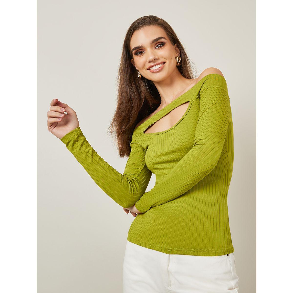 بلوزة بياقة غير متماثلة الطول-women-clothing-shirtsandblouses-blouses-image-3