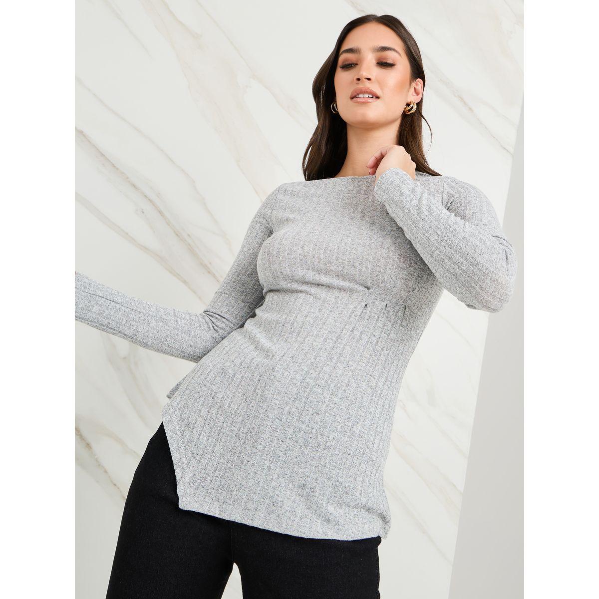 تونيك بحافة غير متماثلة الطول-women-clothing-shirtsandblouses-blouses-image-1