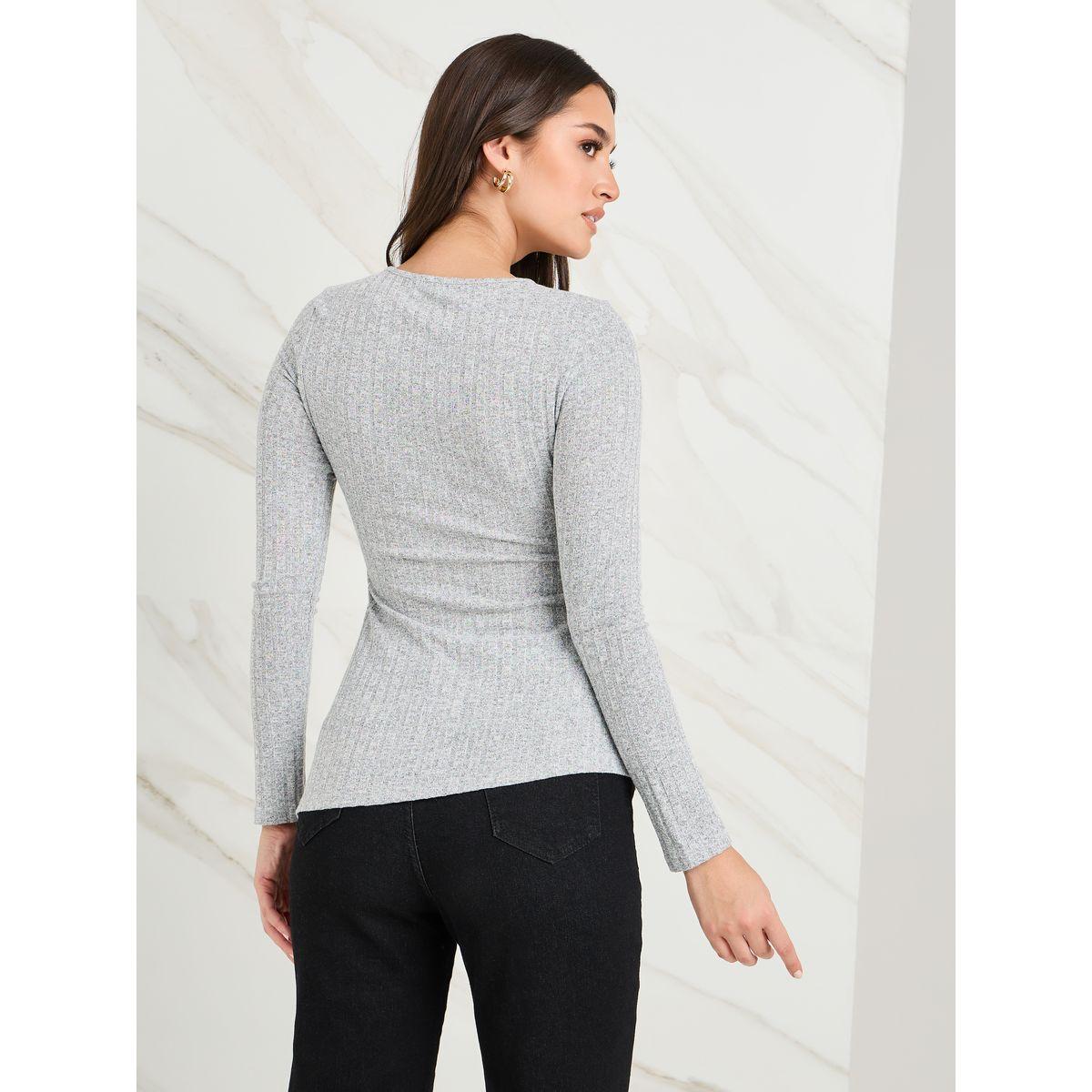 Styli Ribbed Asymmetric Hem Longline Tunic-women-clothing-shirtsandblouses-blouses-image-4