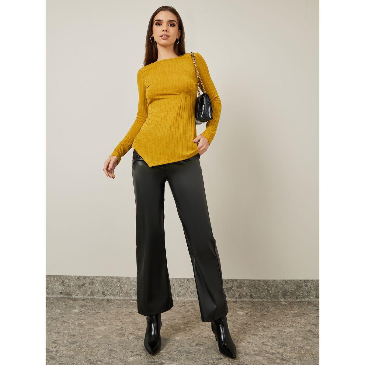 Styli Ribbed Asymmetric Hem Longline Tunic-women-clothing-shirtsandblouses-blouses-image-2