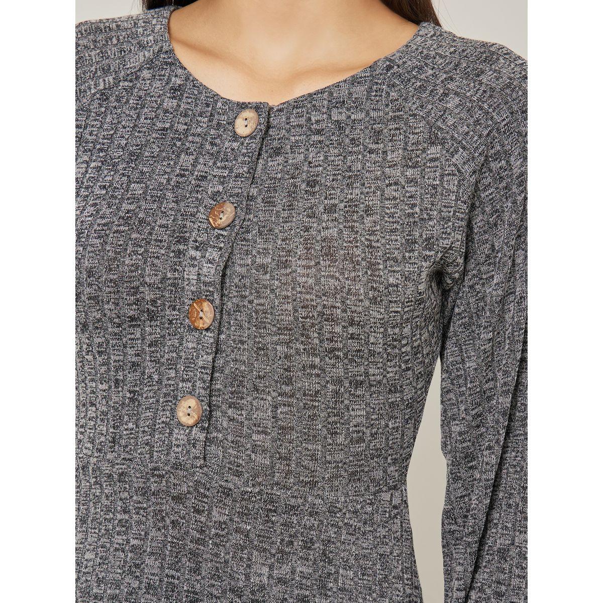 بلوزة تونيك مضلعة بأزرار غلق-women-clothing-shirtsandblouses-blouses-image-3