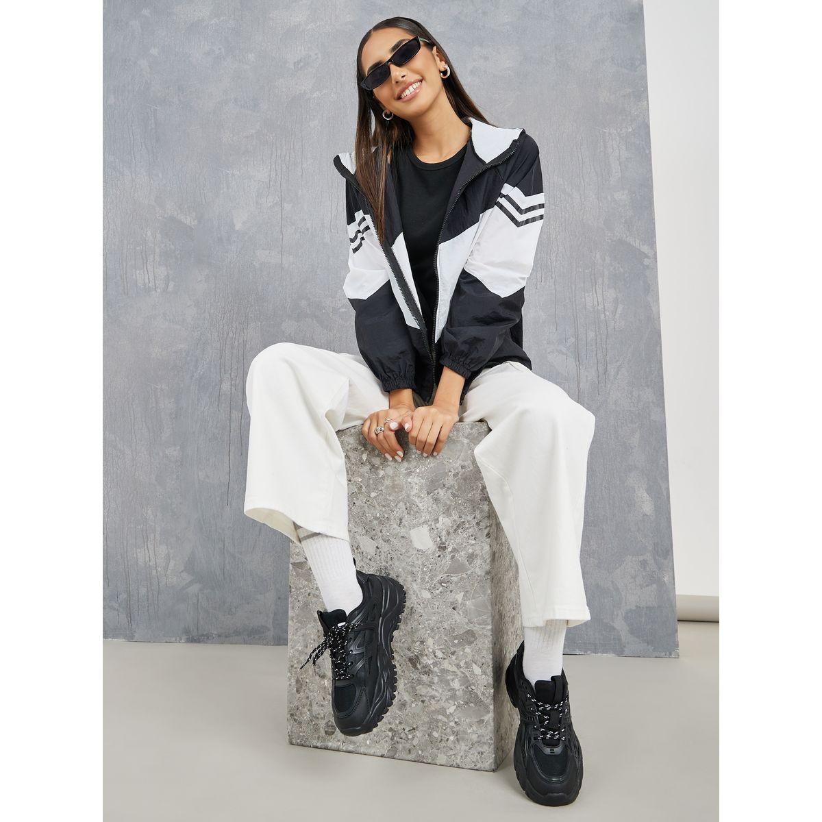 Styli Colorblock Hooded Windbreaker Jacket-women-winterwear-coatsandjackets-jackets-image-1
