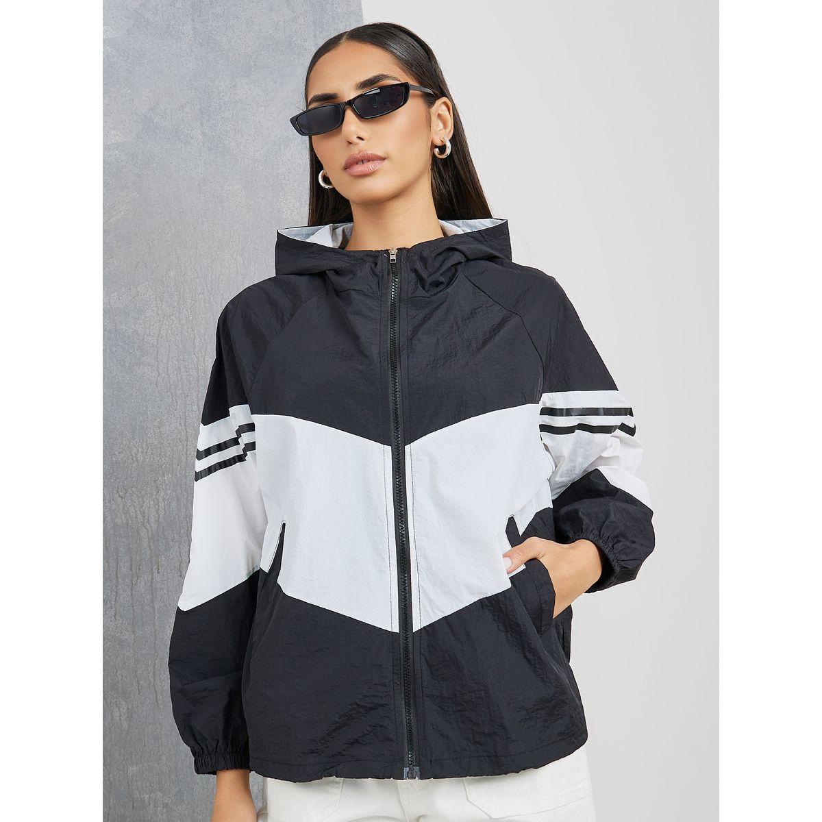 Styli Colorblock Hooded Windbreaker Jacket-women-winterwear-coatsandjackets-jackets-image-4
