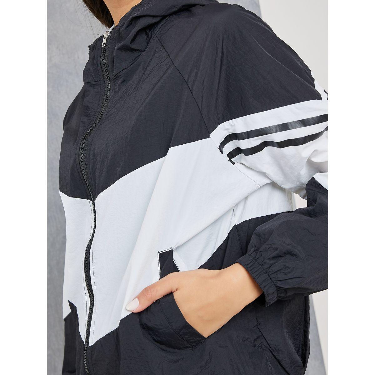Styli Colorblock Hooded Windbreaker Jacket-women-winterwear-coatsandjackets-jackets-image-5