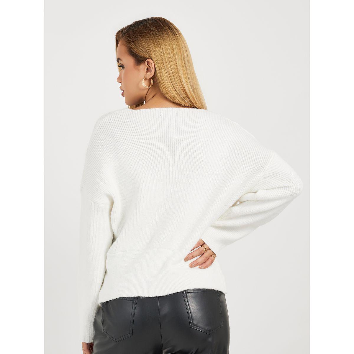 بلوزة بتفاصيل محبوكة ونمط لف-women-clothing-shirtsandblouses-blouses-image-4