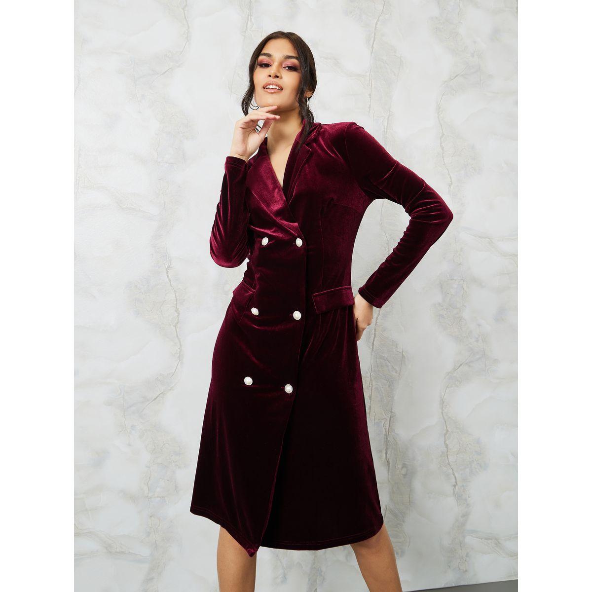 فستان مخمل بطول الركبة-women-clothing-dresses-image-1