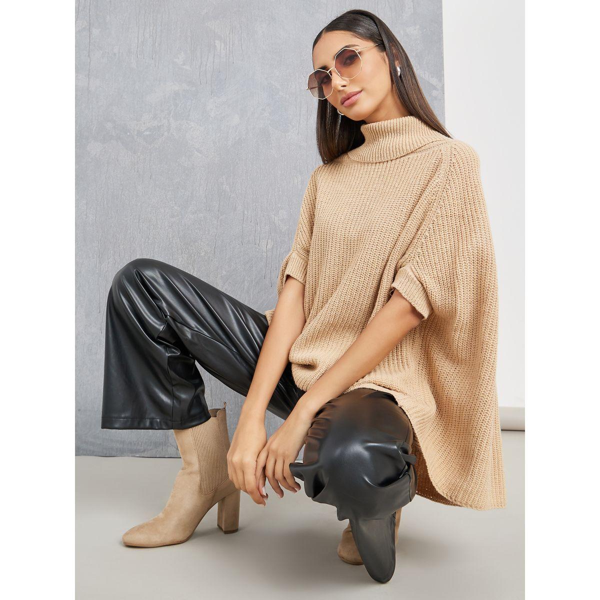 سويتر بتفاصيل محبوكة وياقة عالية-women-clothing-cardigansandjumpers-jumpers-image-1