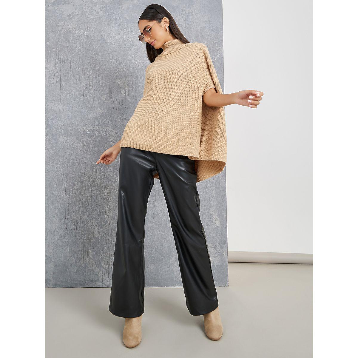 Styli Turtle Neck Poncho Style Knit Sweater-women-clothing-cardigansandjumpers-jumpers-image-2