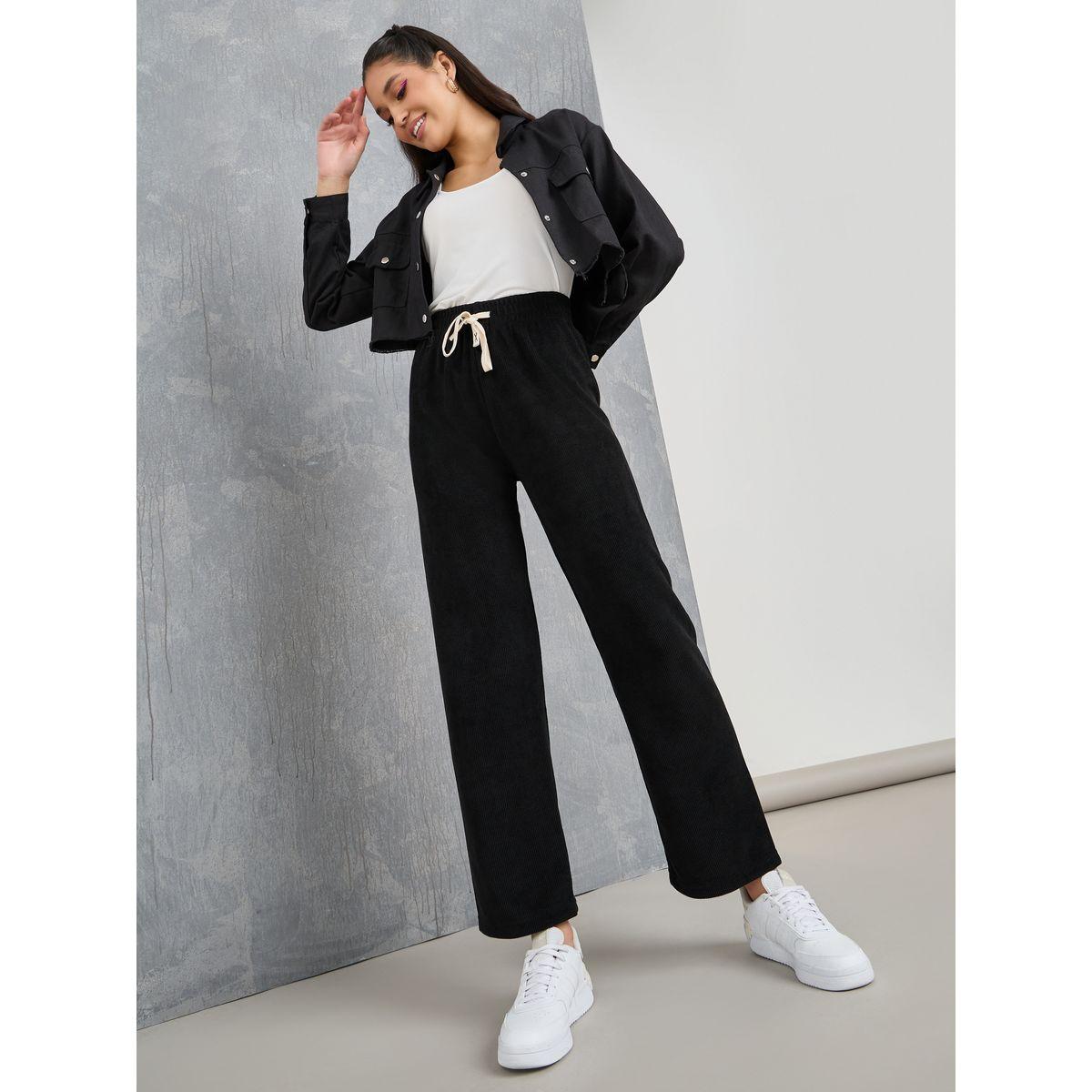 Styli Straight Leg Knit Pants with Drawstring-women-clothing-bottoms-trousers-image-1