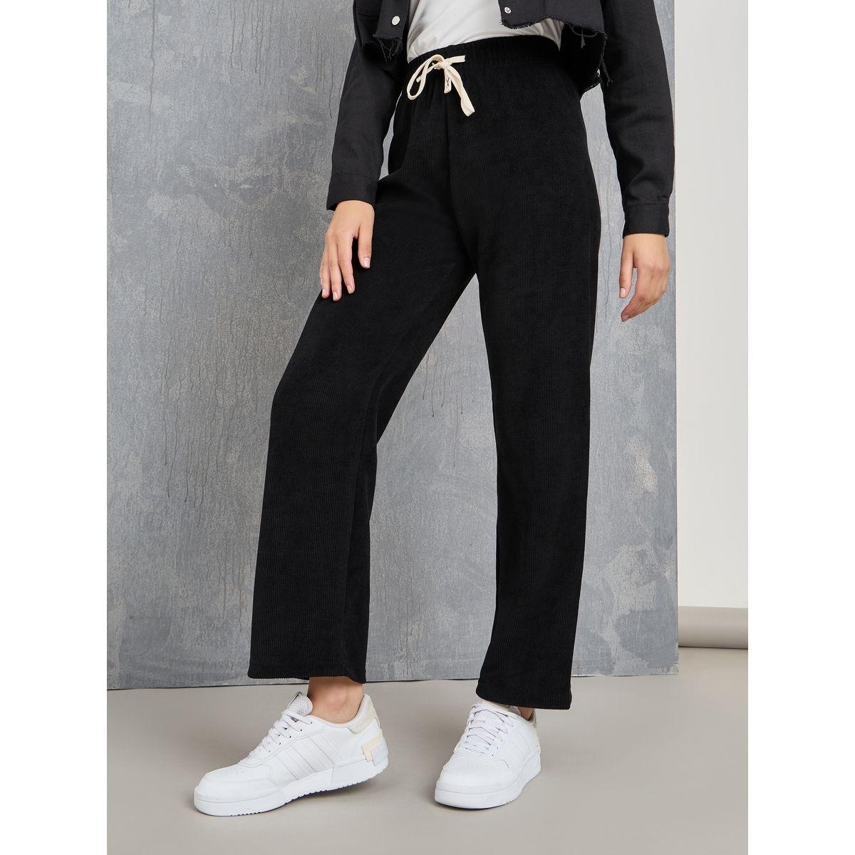 Styli Straight Leg Knit Pants with Drawstring-women-clothing-bottoms-trousers-image-2