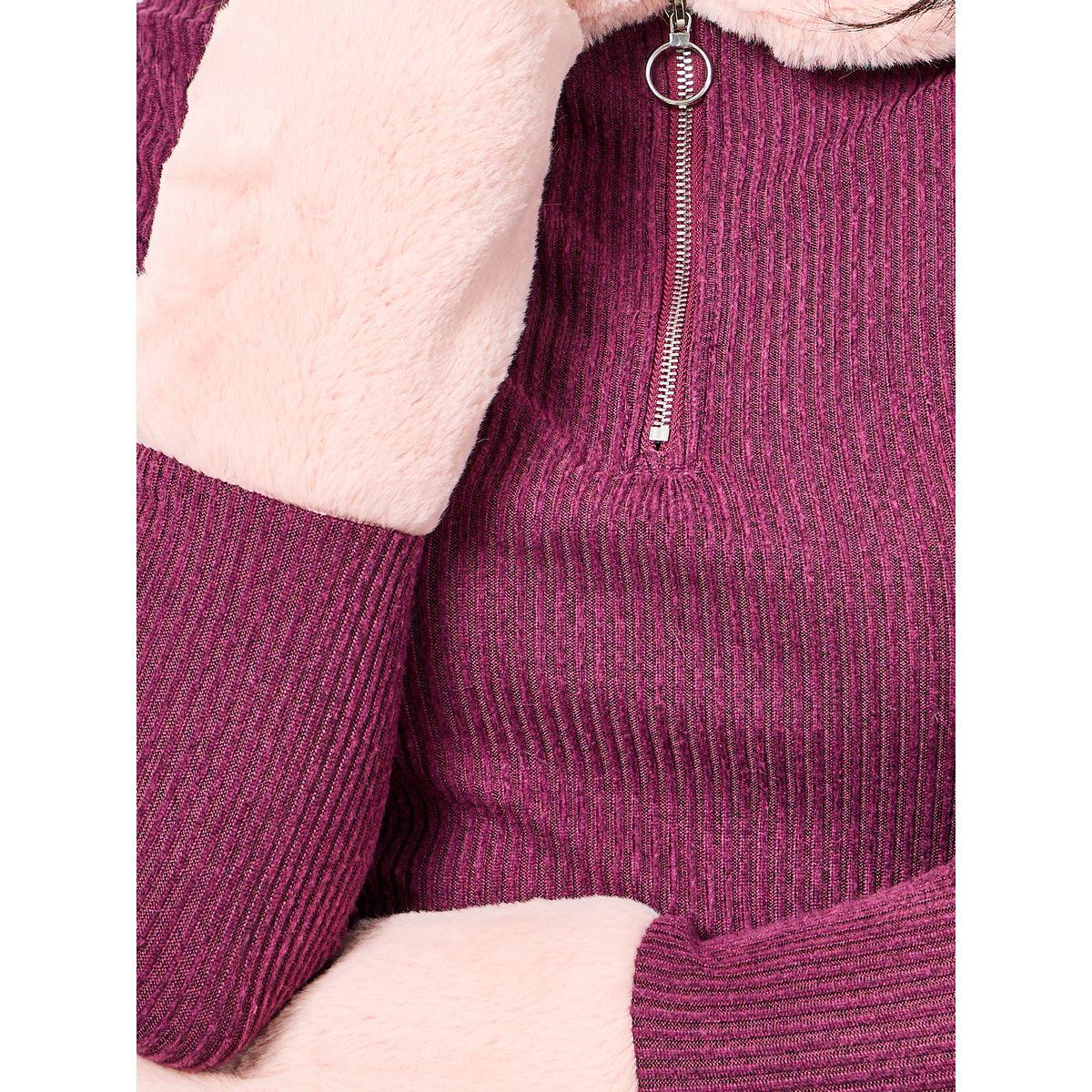 فستان بطول الركبة بتفاصيل مضلعة-women-clothing-dresses-image-3