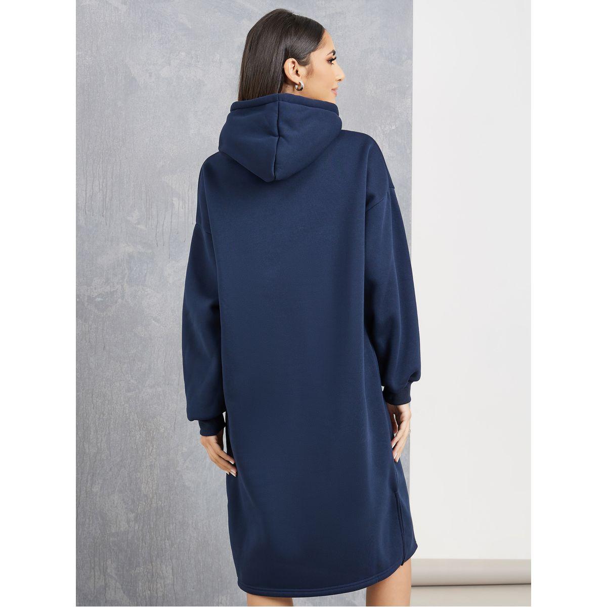 فستان بشق جانبي وياقة هودي-women-clothing-dresses-image-4