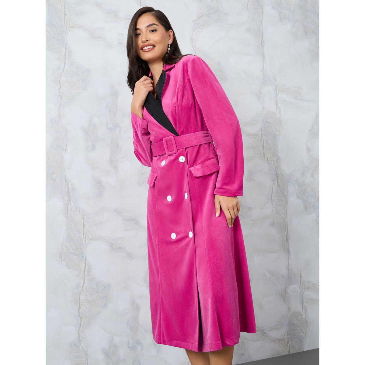 فستان ميدي جاكار بحزام خصر-women-clothing-dresses-image-2