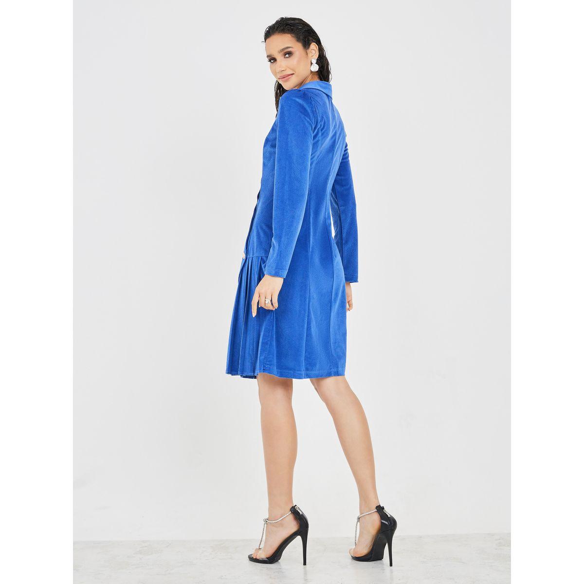 فستان بطول الركبة مع كسرات-women-clothing-dresses-image-4