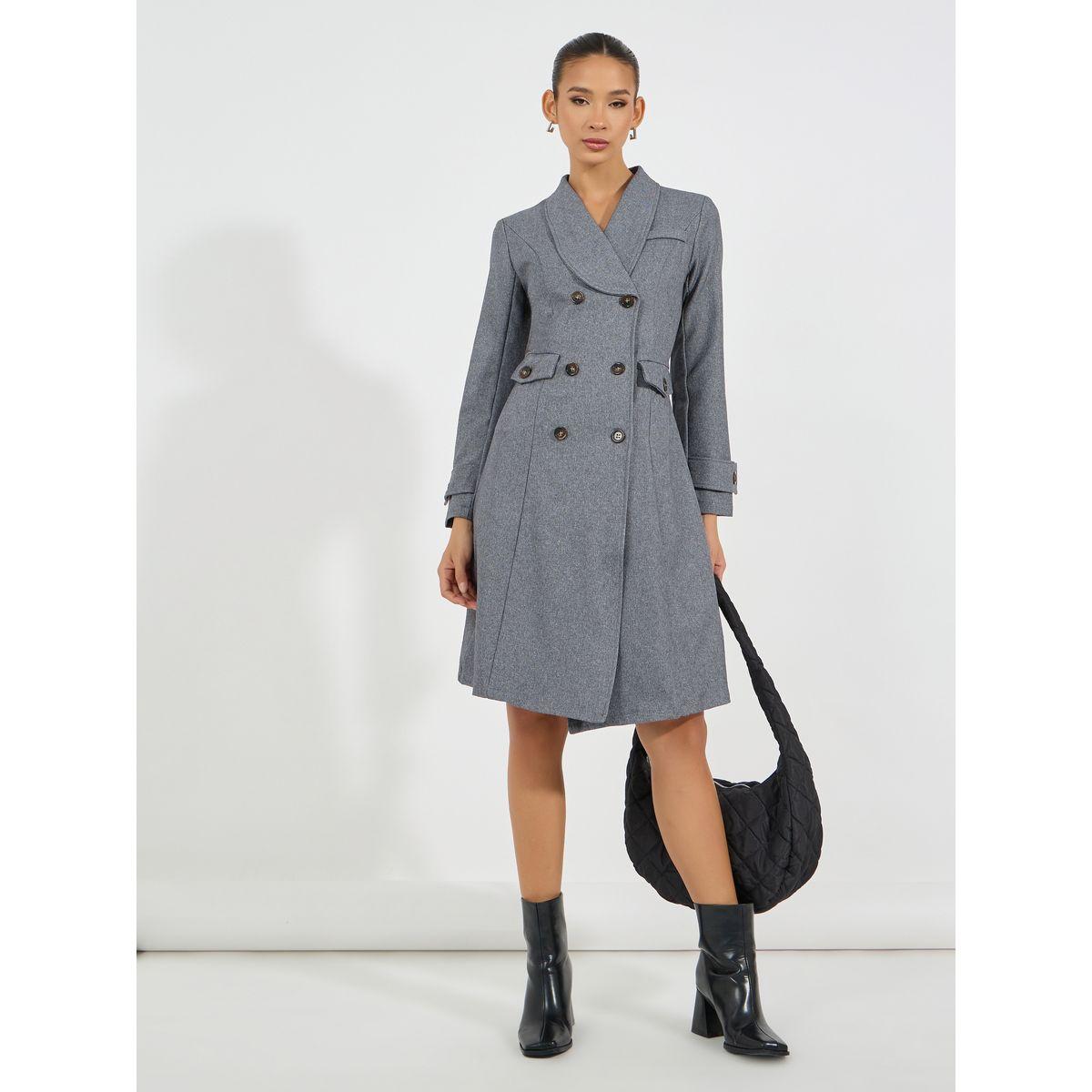 فستان بطول الركبة بصفين أزرار-women-clothing-dresses-image-1