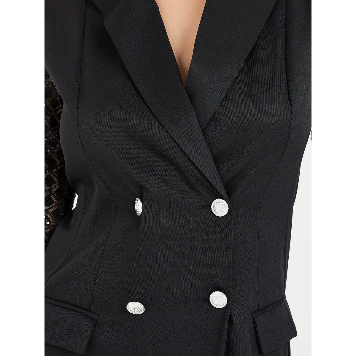 Styli Notch Lapel Lace Insert Blazer Mini Dress-women-clothing-dresses-image-3