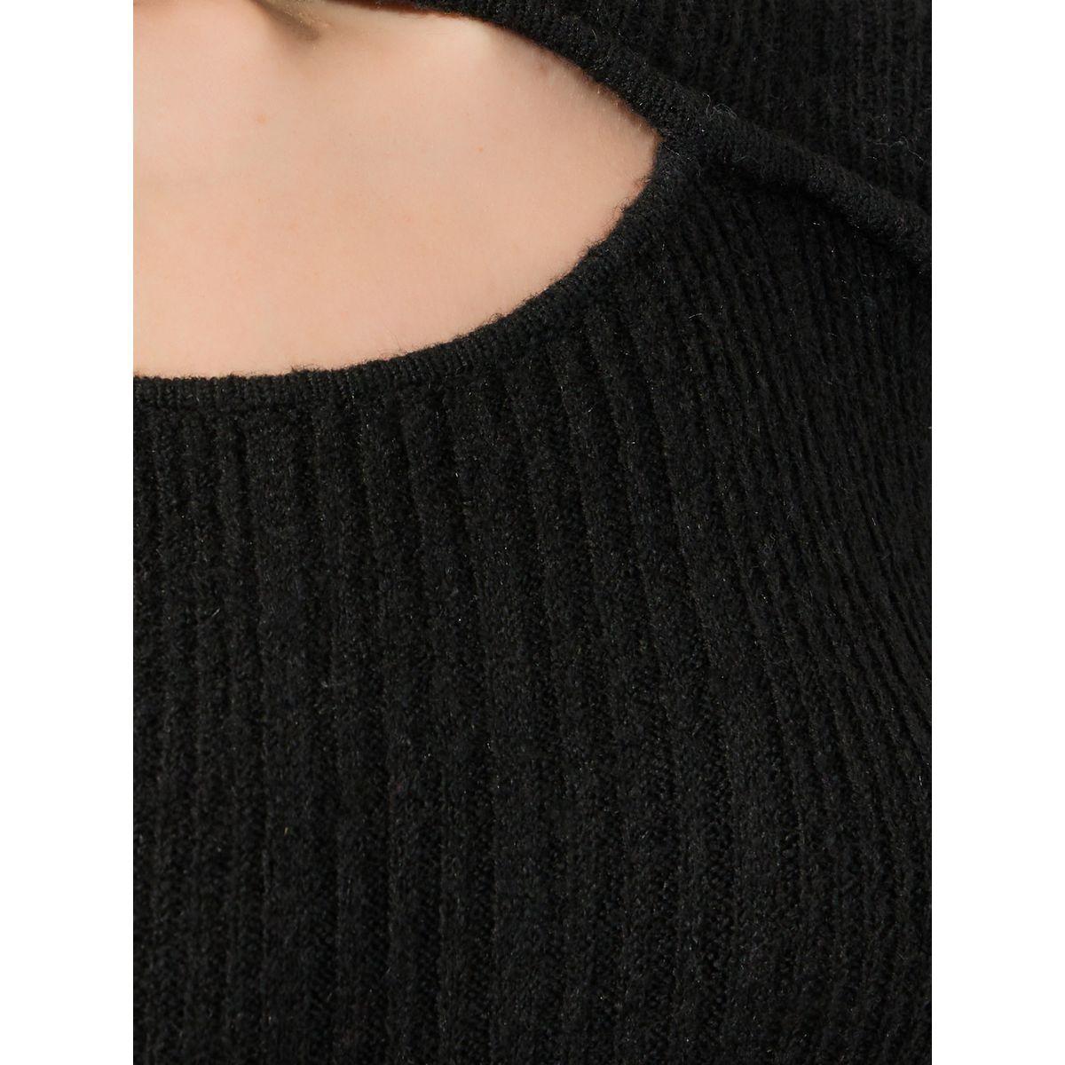 فستان ميدي محبوك بتفاصيل بارزة الملمس-women-clothing-dresses-image-3
