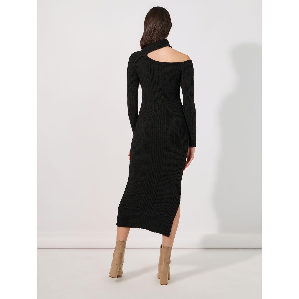فستان ميدي محبوك بتفاصيل بارزة الملمس-women-clothing-dresses-image-6