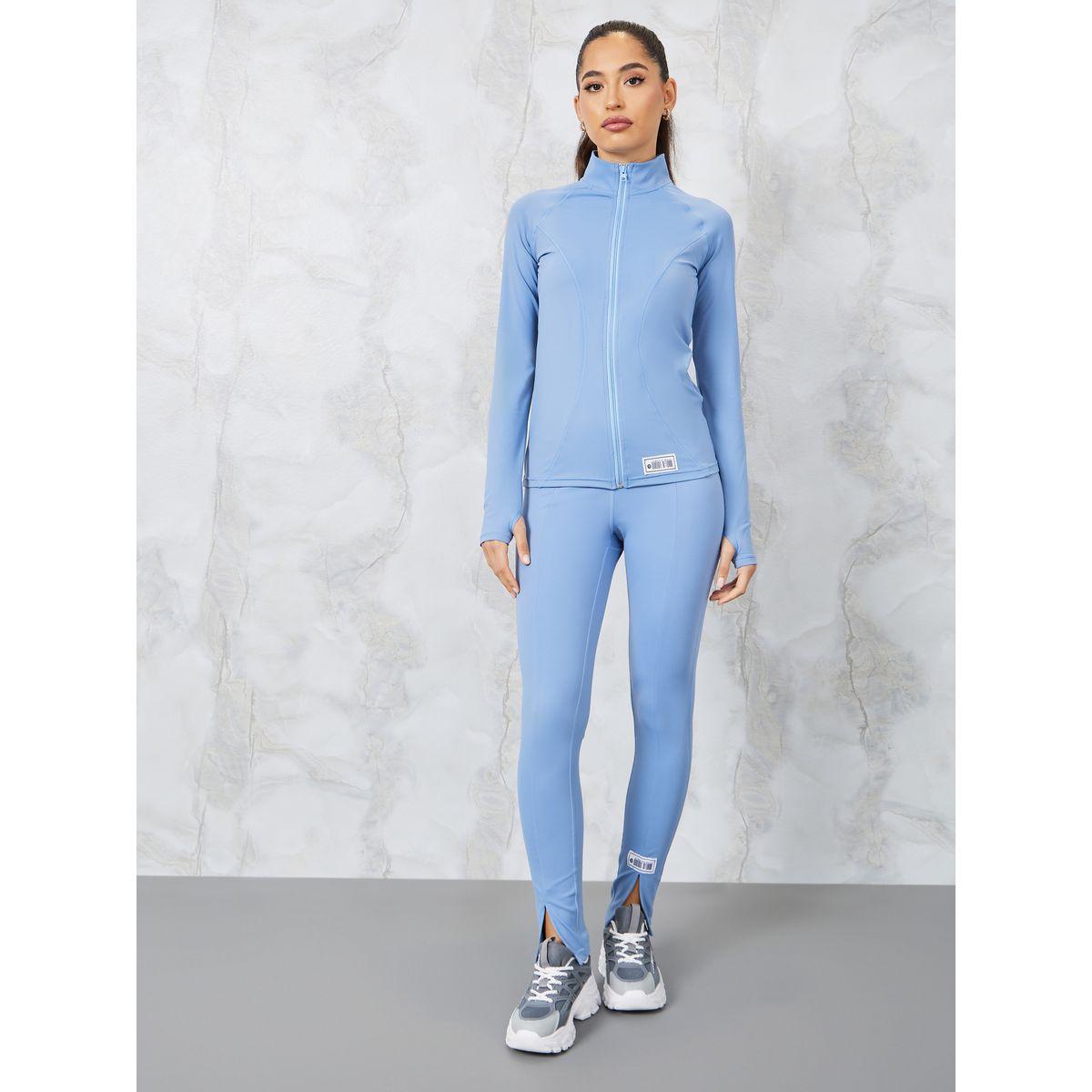 Styli Active Gymspire Edition - Label Broad Stitch & Thumbhole Detail Zip Up Jacket-sports-women-clothing-coatsandjackets-jackets-image-2