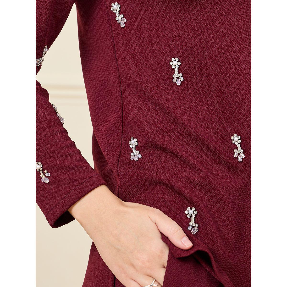 Styli Embellished Long Sleeve Top & Pants Co-Ord-women-clothing-coordsets-image-3