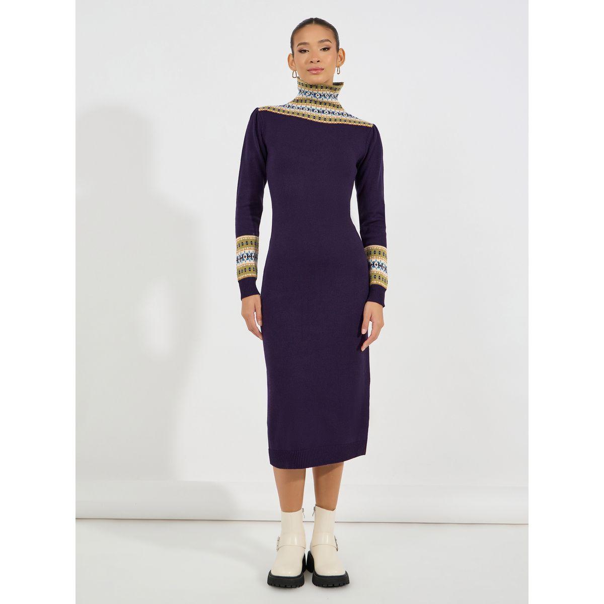 فستان ميدي محبوك بتفاصيل مُطرّزة-women-clothing-dresses-image-4