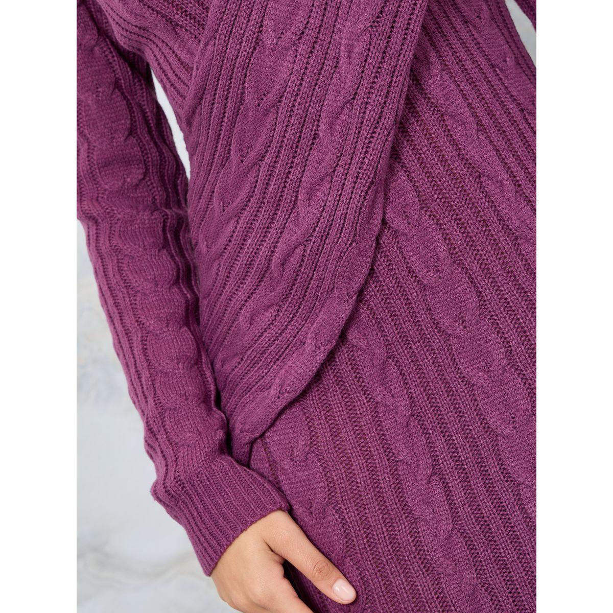 Styli Cable Knit Wrap Front Knee Length Dress-women-clothing-dresses-image-3
