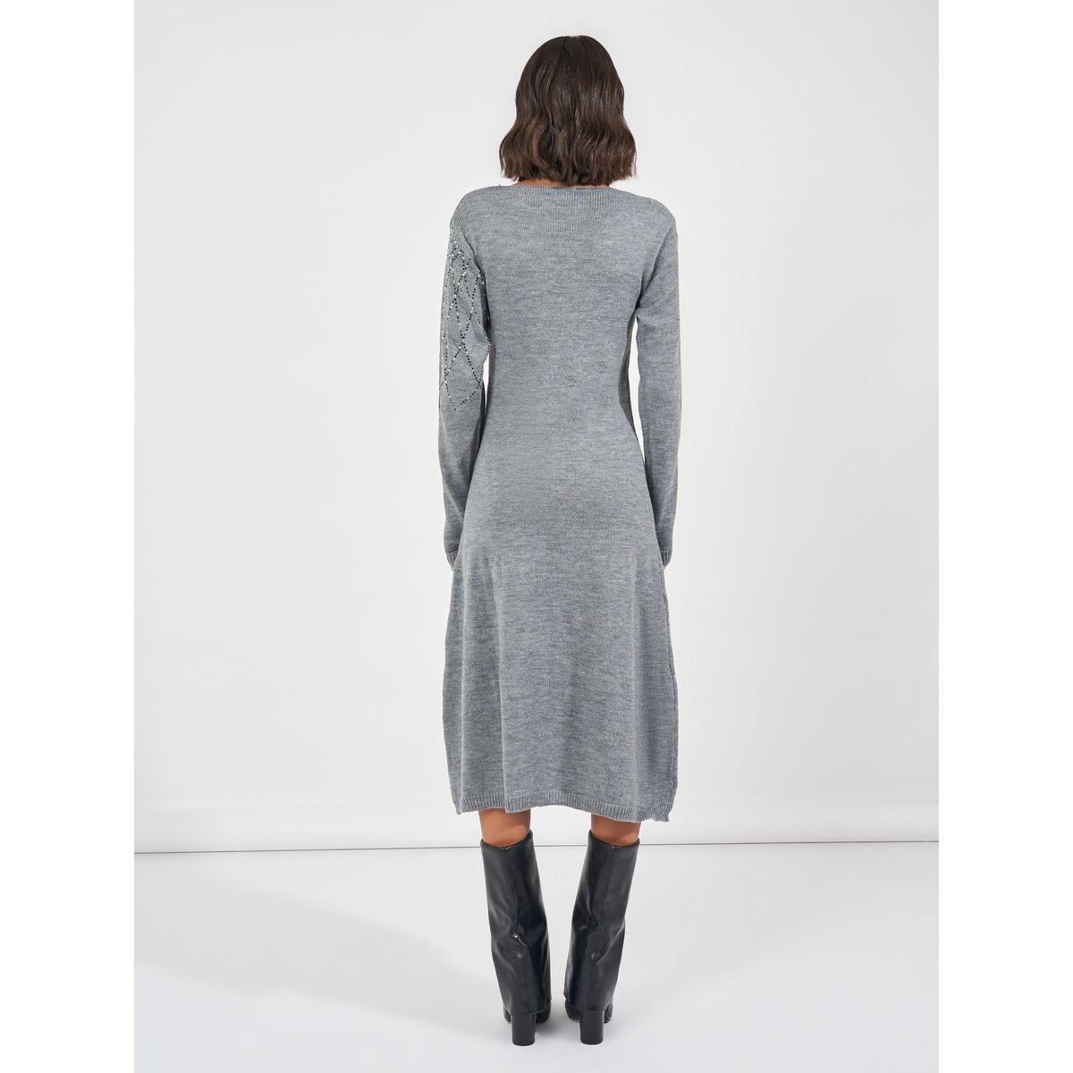 فستان ميدي محبوك ومنمق بالترتر-women-clothing-dresses-image-6