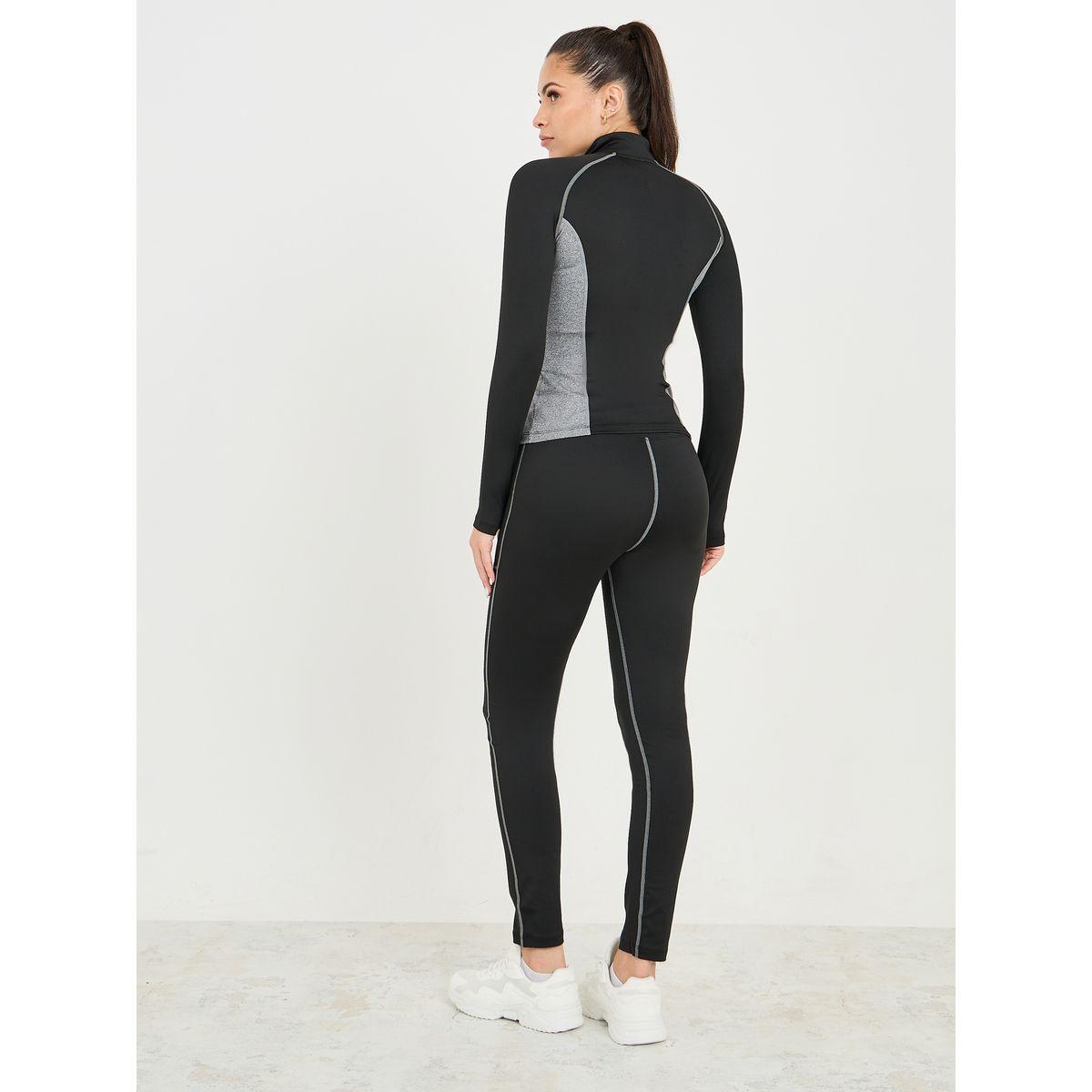 Styli Active Colorblock Contrast Stitch Detail Zip Up Jacket & Leggings Set-women-clothing-sportswearandactivewear-trackpantsandtracksuits-image-9