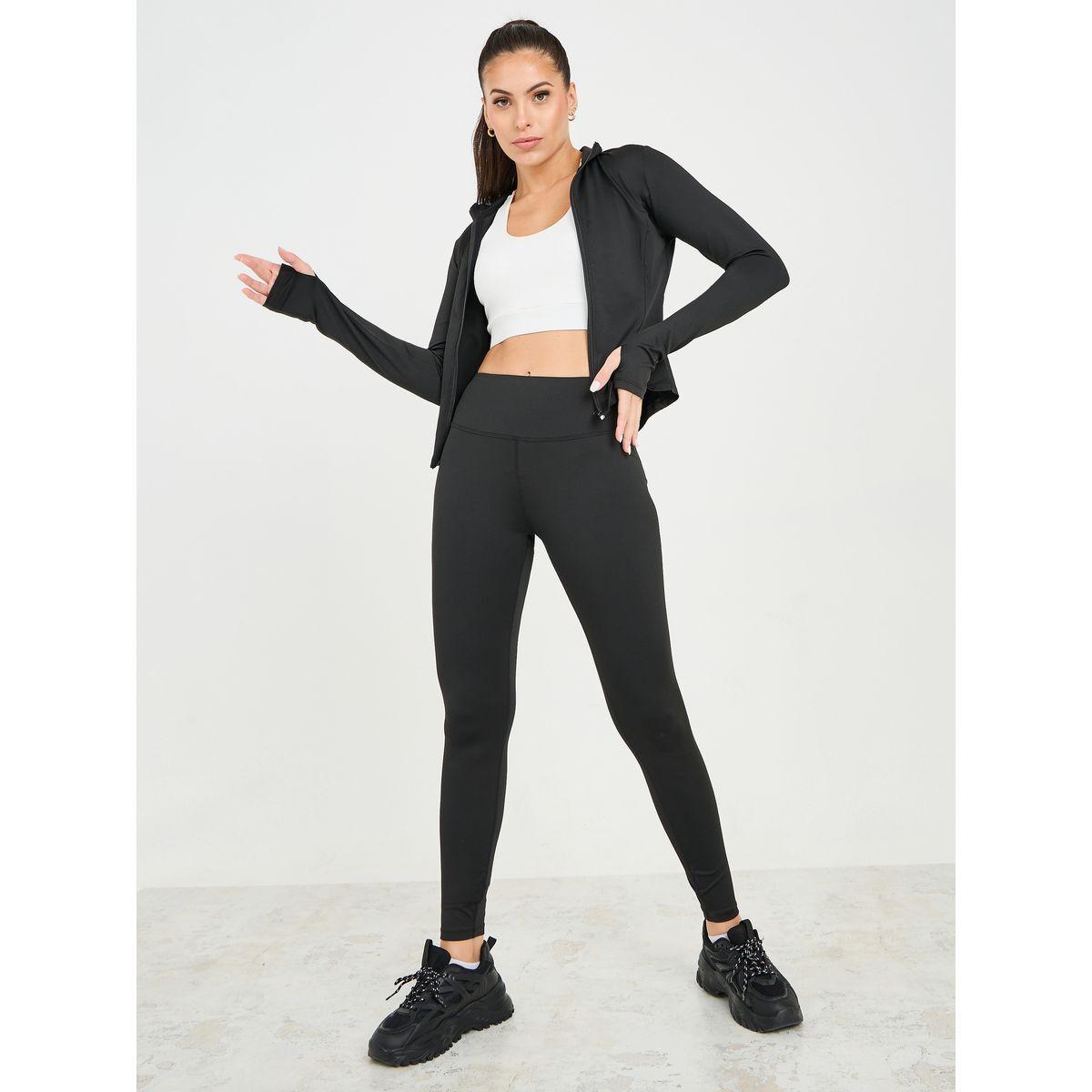 Styli Active Thumbhole Detail Zip Up Jacket & Legging Set-sports-women-clothing-trackpantsandtracksuits-image-1
