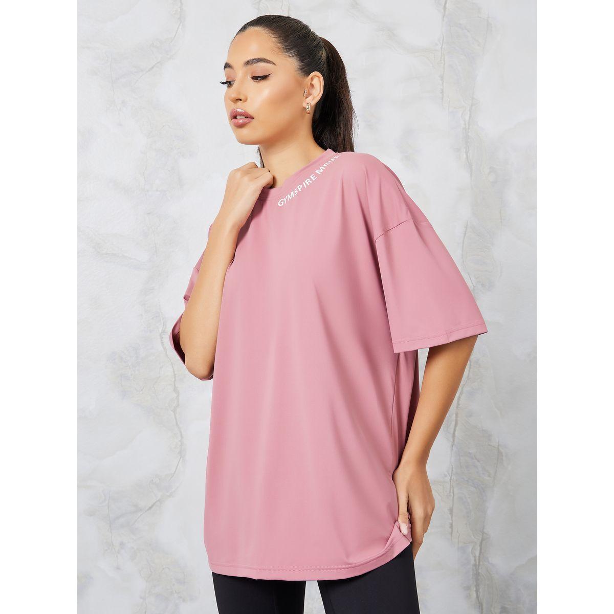 Styli Active Gymspire Edition - Label Neck Text Extreme Drop Shoulder Top-women-clothing-sportswearandactivewear-tshirtsandvests-image-1