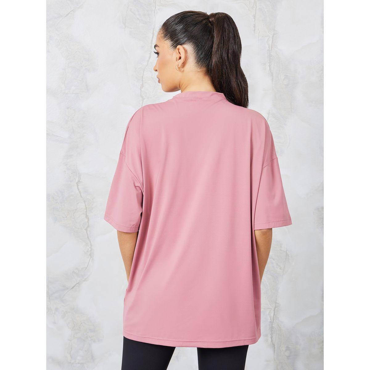 Styli Active Gymspire Edition - Label Neck Text Extreme Drop Shoulder Top-women-clothing-sportswearandactivewear-tshirtsandvests-image-5